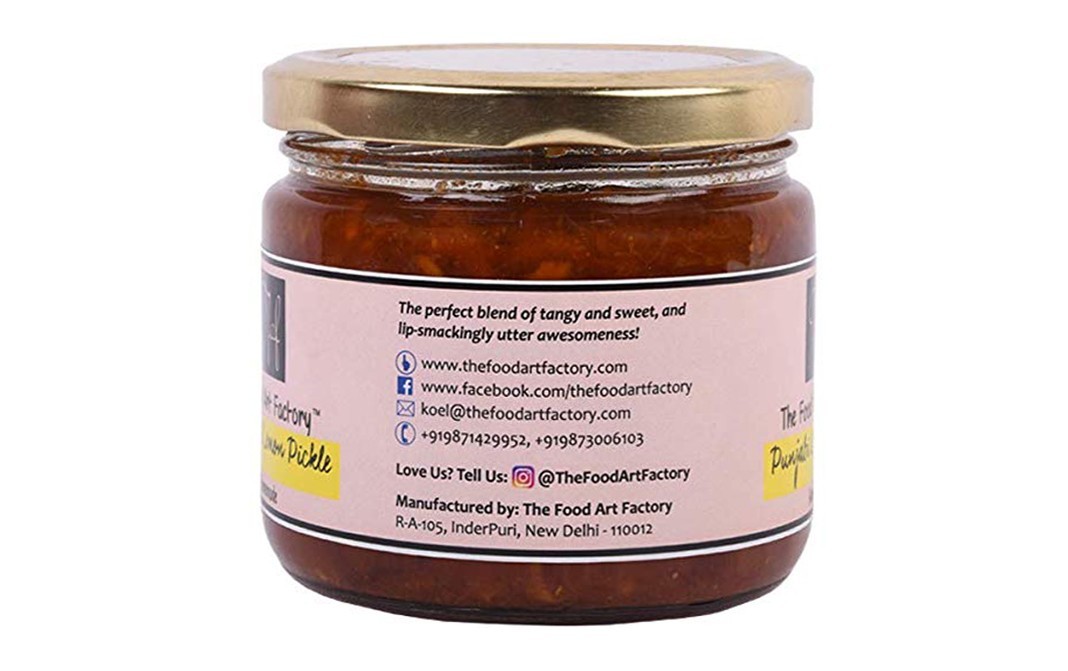 The Food Art Factory Punjabi Lemon Pickle    Glass Jar  350 grams